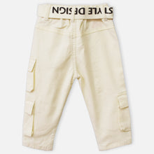 Load image into Gallery viewer, Beige Cargo Pant With Belt
