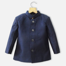 Load image into Gallery viewer, Blue Embroidered Jacket With Kurta &amp; Pant
