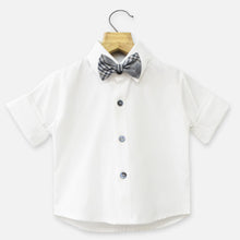 Load image into Gallery viewer, Navy Blue Checked Waistcoat With White Shirt &amp; Pant
