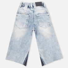 Load image into Gallery viewer, Blue Distressed Raw Hem Jeans
