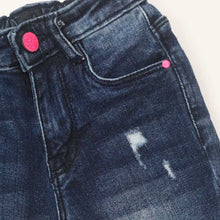 Load image into Gallery viewer, Blue Distressed Girls Denim Jeans
