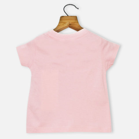 Pink Unicorn Printed Cotton T-Shirt
