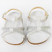 Load image into Gallery viewer, Grey Glitter Straps With Velcro Closure Sandals
