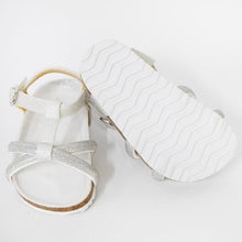 Load image into Gallery viewer, Grey Glitter Straps With Velcro Closure Sandals
