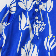 Load image into Gallery viewer, Blue Floral Kurta With White Pajama
