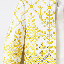 Load image into Gallery viewer, Yellow Sequins Embroidered Jacket With Kurta &amp; Pant
