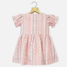 Load image into Gallery viewer, Pink Chevron Printed Cotton Dress
