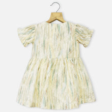 Load image into Gallery viewer, Green Puff Sleeves Cotton Dress
