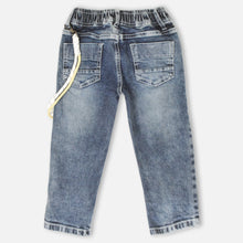 Load image into Gallery viewer, Blue Elasticated Waist Distressed Jeans
