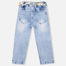 Load image into Gallery viewer, Blue Denim Jeans With Belt
