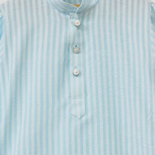 Load image into Gallery viewer, Blue Striped Kurta With White Pajama
