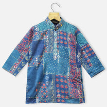 Load image into Gallery viewer, Blue Sequins Embroidered Kurta With Pajama
