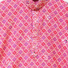 Load image into Gallery viewer, Pink Embroidered Geometric Printed Kurta With Pajama
