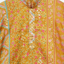 Load image into Gallery viewer, Mustard Floral Embroidered Kurta With Pajama
