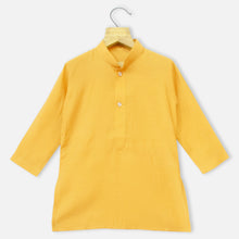 Load image into Gallery viewer, Yellow Floral Embroidered Nehru Jacket With Kurta &amp; Pant
