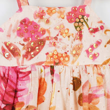 Load image into Gallery viewer, Peach Broderie Cotton Dress With Shorts
