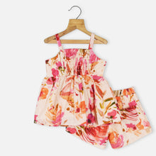 Load image into Gallery viewer, Peach Broderie Cotton Dress With Shorts
