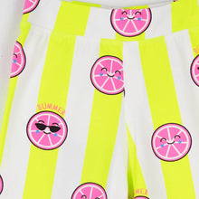 Load image into Gallery viewer, Neon Green &amp; Pink Striped Elasticated Waist Leggings
