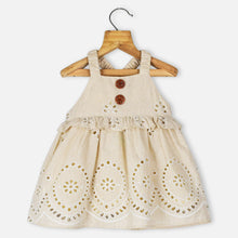 Load image into Gallery viewer, Beige Broderie Cotton Dress
