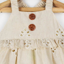 Load image into Gallery viewer, Beige Broderie Cotton Dress
