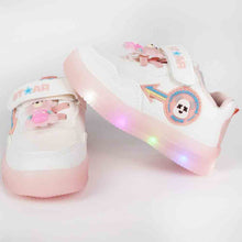 Load image into Gallery viewer, Pink Velcro Closure Sneakers With LED Light-Up
