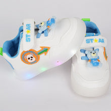 Load image into Gallery viewer, Blue Velcro Closure Sneakers With LED Light-Up
