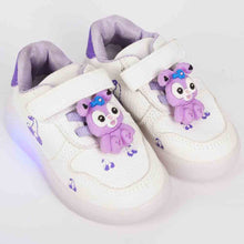 Load image into Gallery viewer, Purple Velcro Closure Sneakers With LED Light-Up
