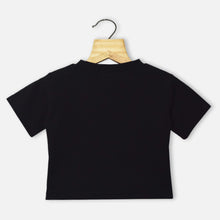 Load image into Gallery viewer, Black Holographic Half Sleeves Top
