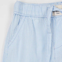Load image into Gallery viewer, Blue Striped Elasticated Waist Cotton Pants
