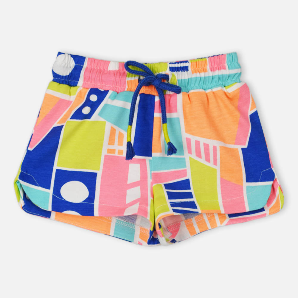 Colorful Geometric Printed Shorts