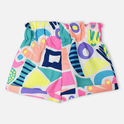 Neon Abstarct Printed Shorts