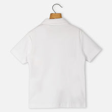 Load image into Gallery viewer, Plain White Half Sleeves Polo T-Shirt
