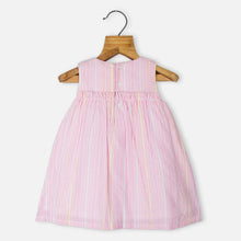 Load image into Gallery viewer, Pink Striped Front Bow Dress

