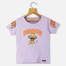 Load image into Gallery viewer, Lavender Graphic Printed Half Sleeves T-Shirt
