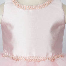 Load image into Gallery viewer, Peach &amp; White Pearl Embellished Layered Party Dress
