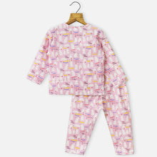 Load image into Gallery viewer, Pink Full Sleeves Night Suit
