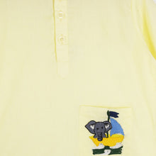 Load image into Gallery viewer, Yellow Pocket Embroidered Cotton Kurta With Pajama Night Suit
