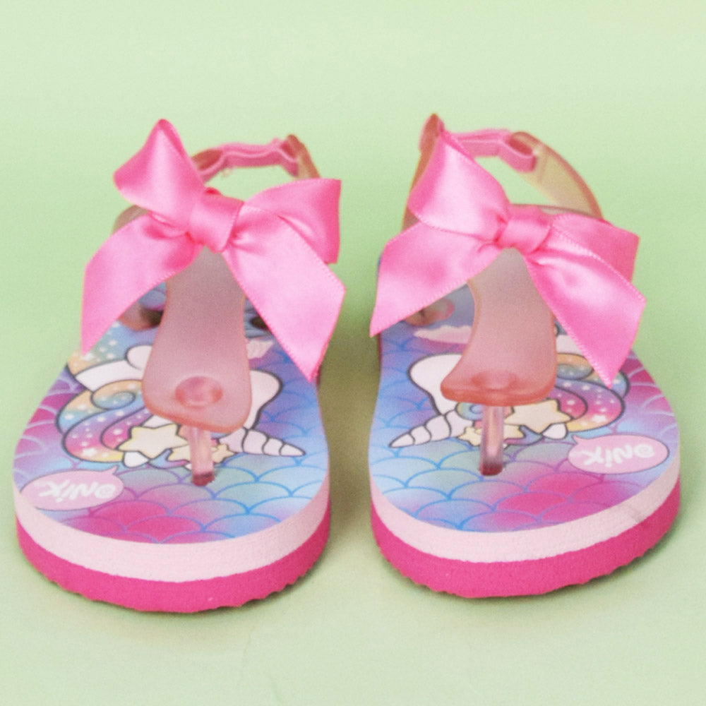 Pink Unicorn Theme Flip Flops