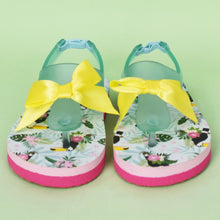 Load image into Gallery viewer, Blue Tropical Theme Flip Flops

