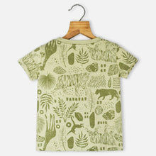 Load image into Gallery viewer, Green Forest Theme Half Sleeves T-Shirt
