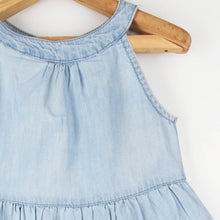 Load image into Gallery viewer, Blue Tiered Sleeveless Denim Dress
