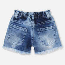 Load image into Gallery viewer, Blue Sequins Embellished Raw Hem Shorts
