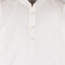 Load image into Gallery viewer, Plain White Full Sleeves Cotton Kurta With Pajama
