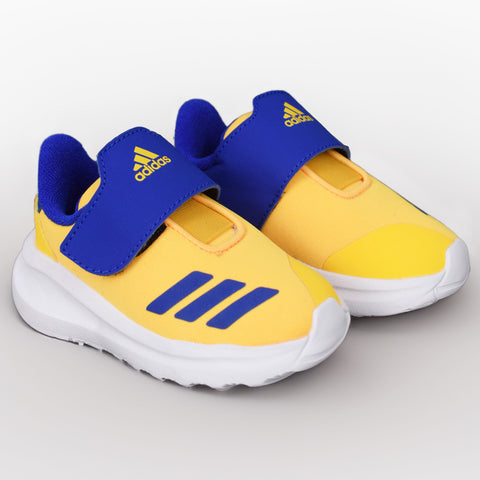 Yellow & Blue Hook & Loop Strap Adidas Shoes