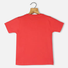 Load image into Gallery viewer, Blue &amp; Red Graphic Printed Half Sleeves T-Shirt
