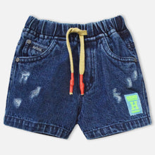 Load image into Gallery viewer, Blue Denim Elasticated Waist Casual Shorts
