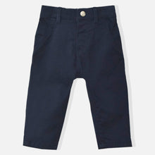 Load image into Gallery viewer, Navy Blue Solid Regular Fit Trouser
