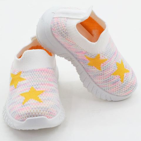 Coloful Star Mesh Slip-On Sneakers