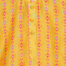 Load image into Gallery viewer, Yellow Mandarin Collar Kurta With White Dhoti
