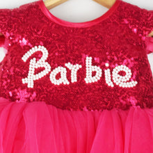 Load image into Gallery viewer, Pink Barbie Embellished Party Gown With Hairband
